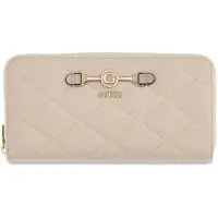 GUESS portemonnee Frances SLG Large Zip Around Wallet Bone beige