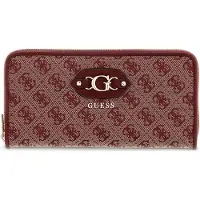 GUESS portemonnee Samantha SLG Zip Around Wallet Merlot Logo wijnrood