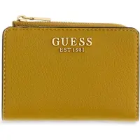 GUESS portemonnee Melody SLG Zip Around Card Case Topaz mosterdgeel