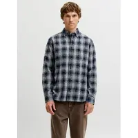 Jack & Jones Overhemd 'JPRBluharvey' donkerblauw / lichtgrijs