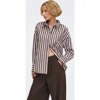 ONLY Blouse 'ONLOregon Alva' donkerbruin / rosa / wit