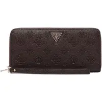 GUESS portemonnee Blake SLG Zip Around Wallet Brown Logo donkerbruin