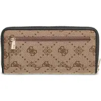 GUESS portemonnee Dorothy SLG Zip Around Wallet Latte Logo / Black Lichtbruin