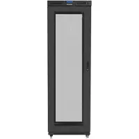 Lanberg 19"-kast, 47U, 800x1000 mm, vrijstaand, met LCD-paneel en geperforeerde deur (FlatPack), verzending via transportbedrijf