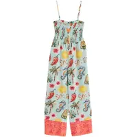Next Jumpsuit geel / mintgroen / koraal / rood