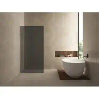 Wiesbaden Inloopdouche less 100x200 cm 8 mm nano rookglas geborsteld brons koper