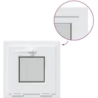 vidaXL Kantel kelderraam RISOR 40 x 40 cm PVC en helder vlakglas