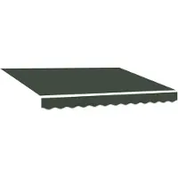 vidaXL Vervangingsdoek zonnescherm voor 4x3,5 m Donkergroen Polyester