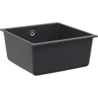 vidaXL Enkele keukenspoelbak Graniet 43 x 46 x 20 cm Grafiet