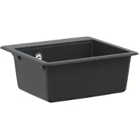 vidaXL Enkele keukenspoelbak Graniet 47 x 44 x 19 cm Grafiet