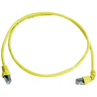 Telegärtner 100008675 RJ45 Netwerkkabel, patchkabel CAT 6A S/FTP 5.0 m Geel Vlambestendig, Met anti-kniktule 1 stuk(s)