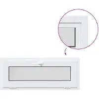 vidaXL Kantel kelderraam RISOR 110 x 45 cm PVC en helder vlakglas