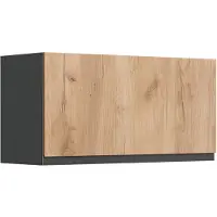 Vicco Hangkast R-Line, Goudkleurig Eiken/Antraciet, 80 cm Plat