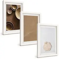 Tulup 3-Delige Schilderij Set - Minimalistische texturen in warme kleuren - 20x30 - Moderne Wanddecoratie - Woonkamer - Decoratieve Schilderijen
