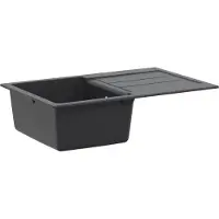 vidaXL Enkele keukenspoelbak Graniet 78 x 50 x 20 cm Grafiet