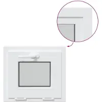 vidaXL Kantel kelderraam RISOR 45 x 40 cm PVC en helder vlakglas