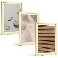 Tulup 4-Delige Schilderij Set - Stenen Hout Stof Diverse texturen - 40 x 60 cm - Wanddecoratie - Muurdecoratie - Moderne Interieurdecoratie - Moderne Wanddecoratie