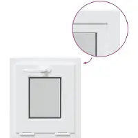 vidaXL Kantel kelderraam RISOR 40 x 45 cm PVC en helder vlakglas