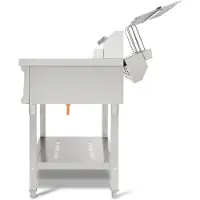 VERTES friteuse van roestvrij staal 52L (7500W, 380V, koudezoneprincipe, inclusief onderstel, temperatuur 50-200°C, aftapkraan, frituurmand, resetknop, gebruik met olie en vloeibaar vet)