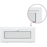 vidaXL Kantel kelderraam RISOR 95 x 45 cm PVC en helder vlakglas