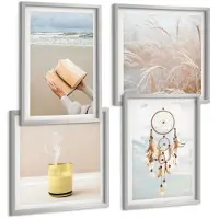 Tulup 4-Delige Schilderij Set - Rustige landschappen, delicate zomeruitzichten, boho-stijl - 40 x 40 cm en 40 x 60 cm - Stijlvolle Wanddecoratie - Interieur - Decoratieve Schilderijen