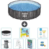 Bestway Steel Pro MAX, ronde opblaasbare zwembad - 427x107 cm - 6-delig, model S529