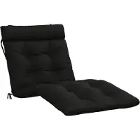 vidaXL Ligstoel Kussen VIANEN 100% Polyester Zwart 200 x 70 x 8 cm