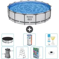 Bestway Steel Pro MAX, ronde opblaasbare zwembad - 457x122 cm - 6-delig, model S622