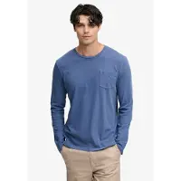 Superdry - Katoenen Linnen Longsleeve Top Met Zak - Heren - Tops