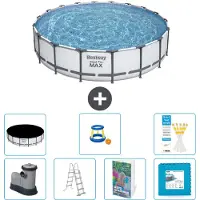 Bestway Steel Pro MAX, ronde opblaasbare zwembad - 549x122 cm - 6-delig, model S570