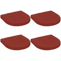 vidaXL 4-Piece Zitkussens 4 st 100% Polyester Rood 45 x 45 x 5 cm