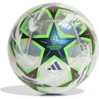 Adidas UEFA Champions League Training Foil Voetbal Maat 5 2026-2027 Zilver Zwart Neongeel