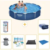 Bestway Steel Pro, ronde opblaasbare zwembad - 366x76 cm - 7-delig - Model S21602