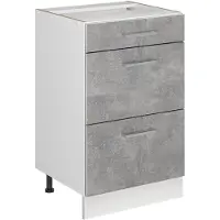 Vicco Keukenonderkast R-Line, Beton/Wit, 50 cm zonder werkblad
