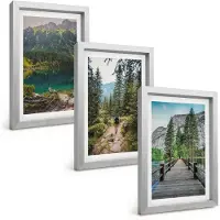 Tulup 4-Delige Schilderij Set - Bergen, meren, bossen en paden in de natuur - 20 x 30 cm - Wanddecoratie - Schilderijen Set - Interieur - Decoratieve Schilderijen