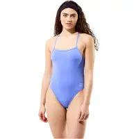 Speedo Solid V-back 2.0 Swimsuit Blauw 38 Vrouw