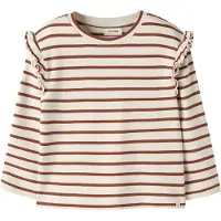 Lil´ Atelier Shirt 'NMFLIMIA MIA' bruin / offwhite
