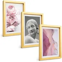 Tulup 4-Delige Schilderij Set - Romantische pioenrozen sculptuur van een vrouw abstractie - 20 x 30 cm - Muurdecoratie - Wanddecoratie - Slaapkamer