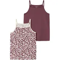 Name it Onderhemd beige / cyclaam / rosa