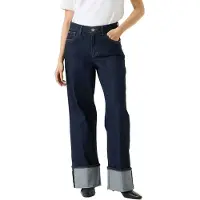 Garcia Celia wide dames Jeans, 27/32, Blauw, Wide fit