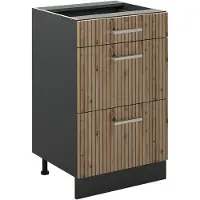 Vicco Keukenonderkast R-Line, Artisanaal eiken/Antraciet, 50 cm zonder werkblad