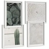 Tulup 4-Delige Schilderij Set - Zomerse texturen van dichtbij in een tropisch klimaat - 40x40 en 40x60 - Wanddecoratie - Woonkamer Decoratie - Muurdecoratie