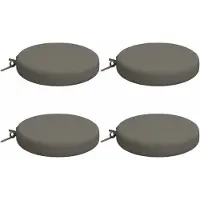 vidaXL 4-Piece Zitkussens SOEST 4 st 100% Polyester Grijs Ø 40 x 7 cm