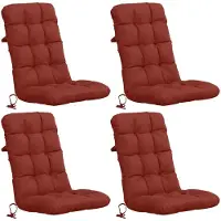 vidaXL 4-delige hoogrugkussen VIANEN 4 pcs 100% Polyester Rood