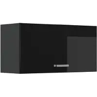Vicco Hangkast R-Line, Zwart hoogglans/Antraciet, 80 cm Plat