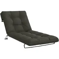 vidaXL Ligstoel Kussen VIANEN 100% Polyester Antraciet 200 x 90 x 8 cm