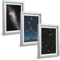 Tulup 4-Delige Schilderij Set - Sterrenbeeld Maagd, Melkweg, Uitzicht op het Universum - 20 x 30 cm - Wanddecoratie - Schilderijen Set - Kantoor - Decoratieve Schilderijen
