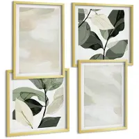 Tulup 4-Delige Schilderij Set - Heldere abstracte schilderijen op canvas, delicate boho-stijl - 40 x 40 cm en 40 x 60 cm - Muurdecoratie - Wanddecoratie - Hal - Moderne Wanddecoratie