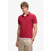 Superdry Classic Pique Poloshirt Relaxed Pasvorm Red Grootte: Xxl