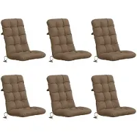 vidaXL 6-delige hoogrugkussen VIANEN 6 pcs 100% Polyester Taupe